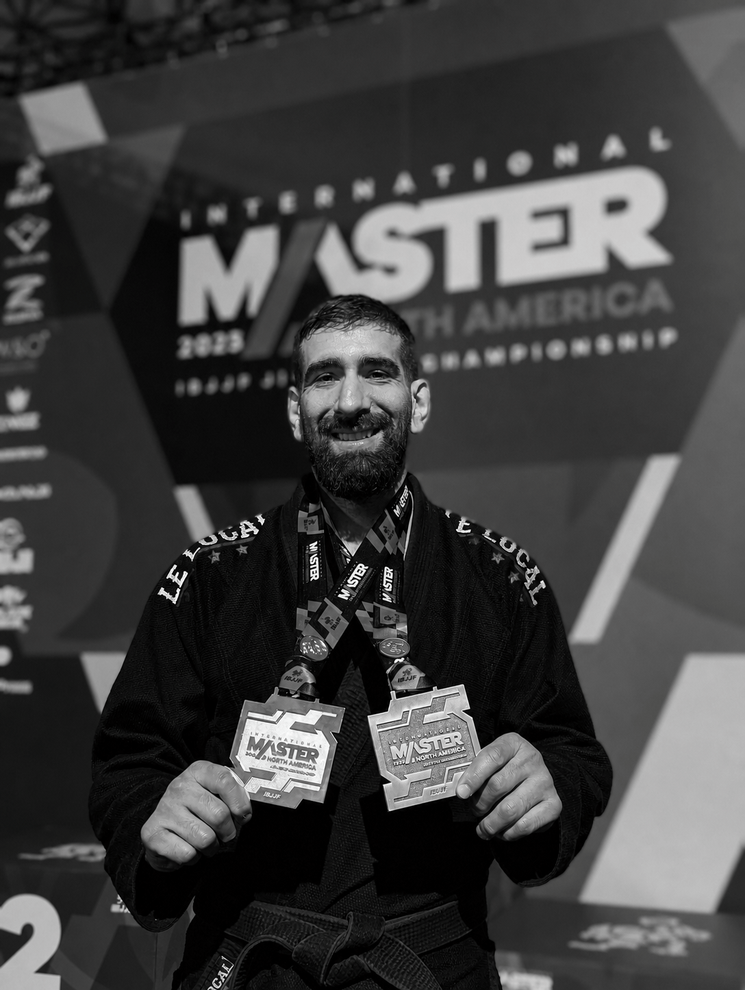 Carl Fagnant with his International Masters North America medals
